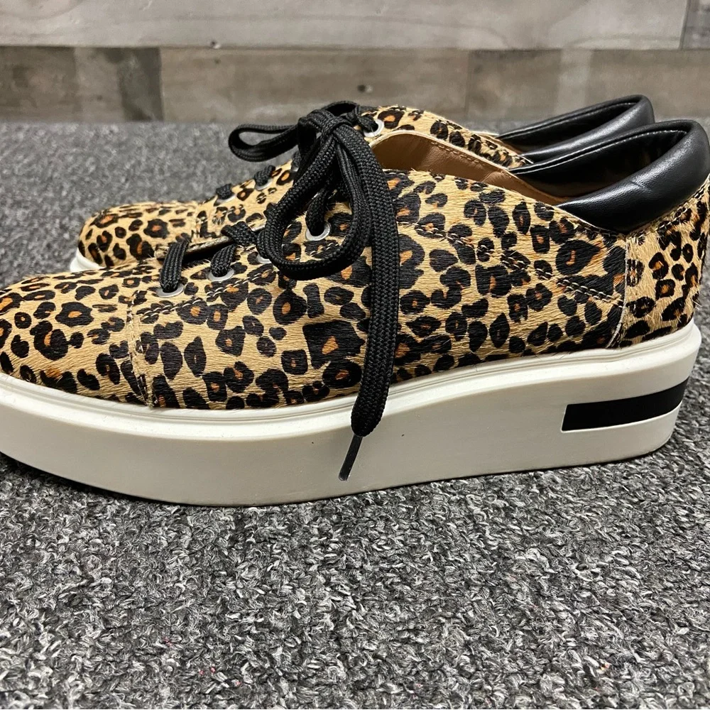 Paolo Leopard-Print Platform Sneakers in Black and Tan - Picture 4 of 7